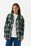 Checkered shirt in color green