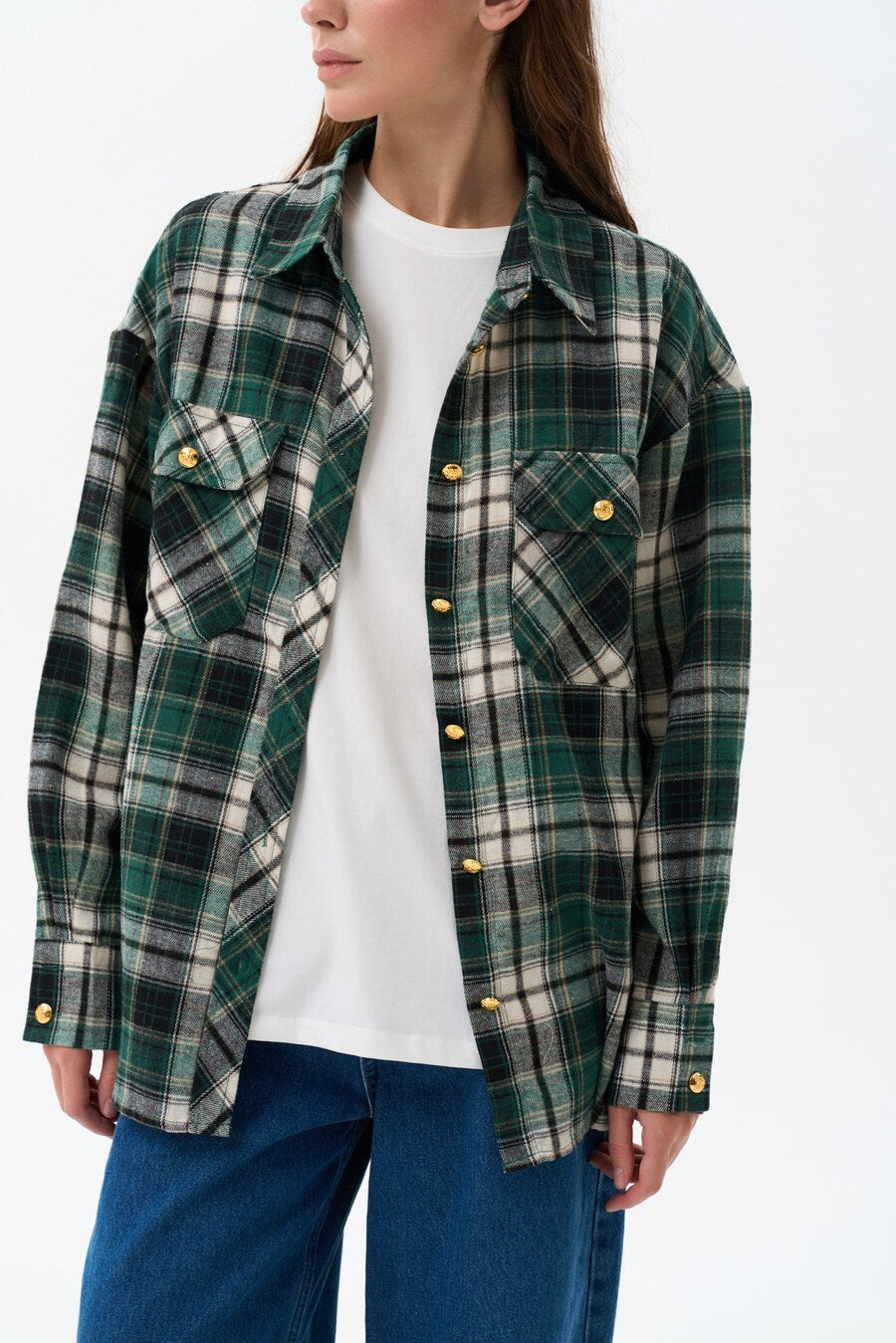 Checkered shirt in color green - SOLMAR