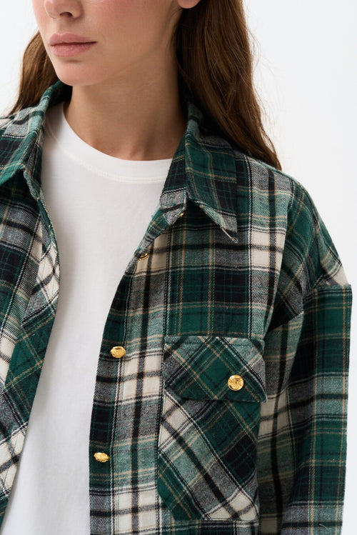 Checkered shirt in color green - SOLMAR