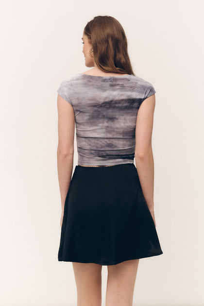 Grey Gradient Effect Mesh T-shirt - SOLMAR