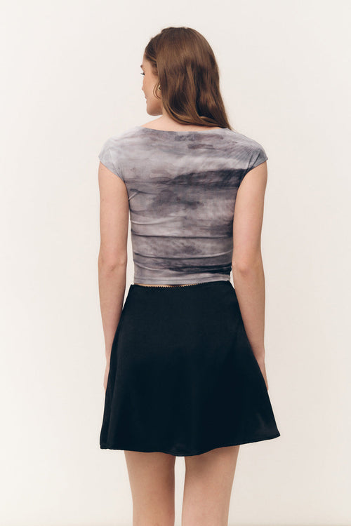 Grey Gradient Effect Mesh T-shirt - SOLMAR