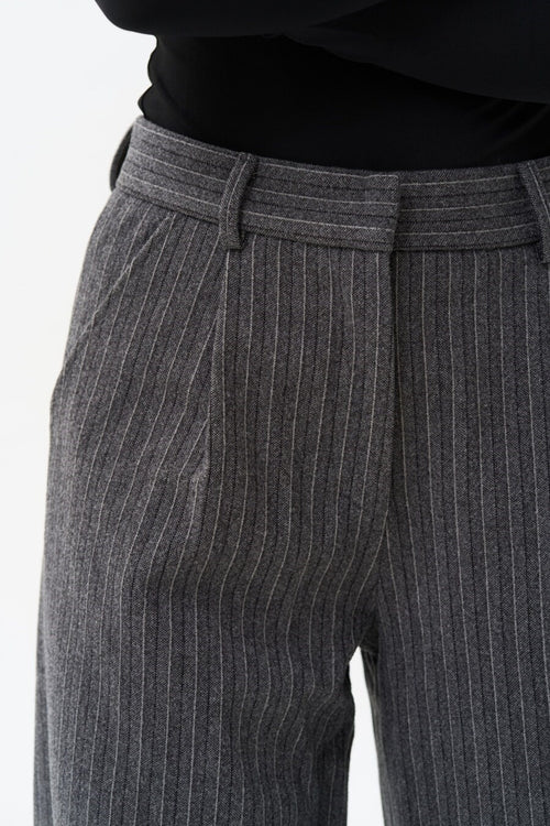 Сlassic striped pants in color grey - SOLMAR