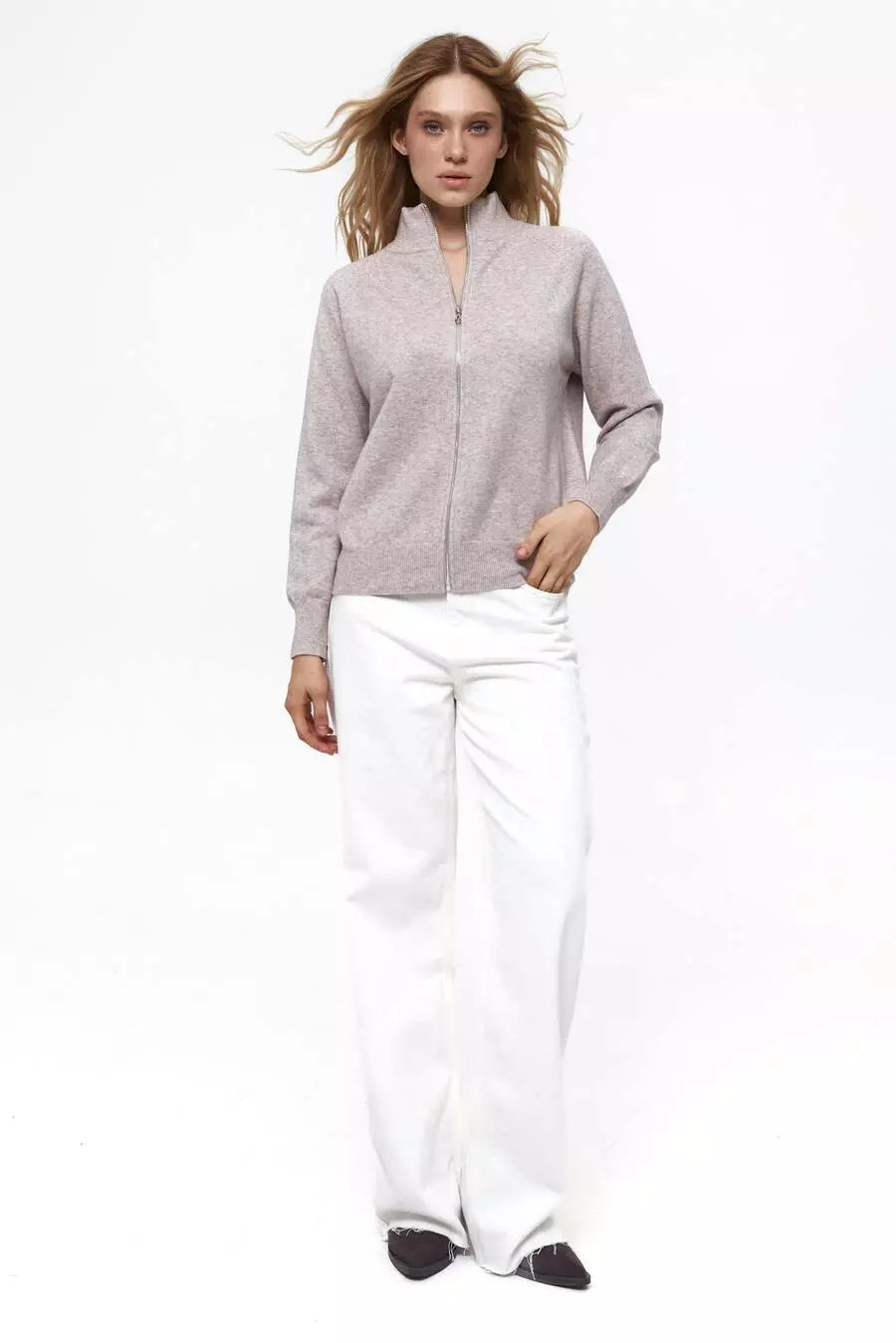 Beige Soft Knit Cardigan
