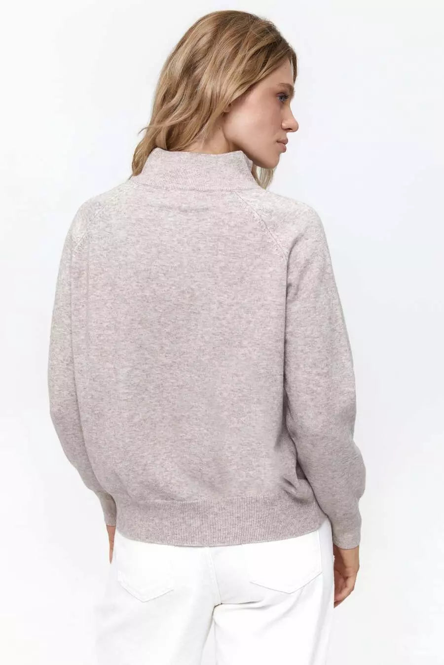 Beige Soft Knit Cardigan