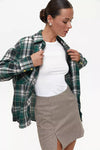 Checkered shirt in color green
