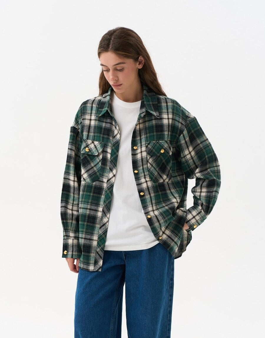 Checkered shirt in color green - SOLMAR