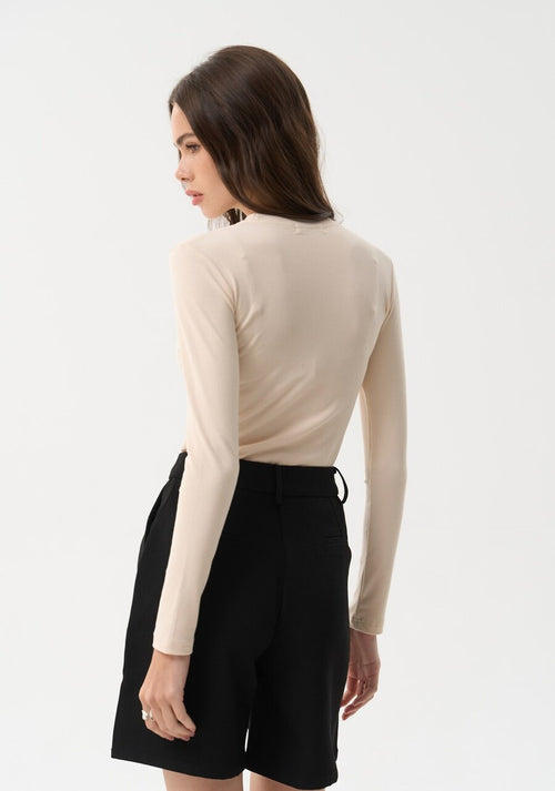 Milk Long Sleeve Viscose Shirt - SOLMAR