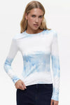 Blue Tie Die Long Sleeve Top