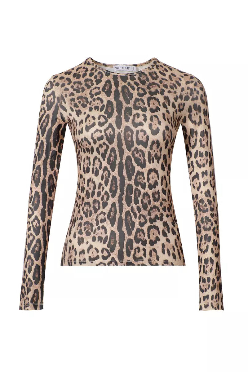 Animal Print Long Sleeve Top