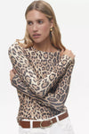 Animal Print Long Sleeve Top