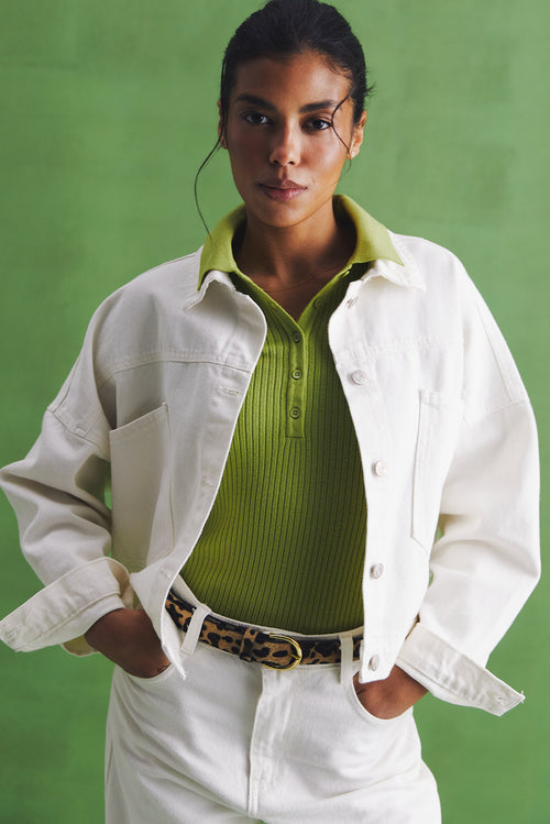 Denim jacket with accent pockets, Milk