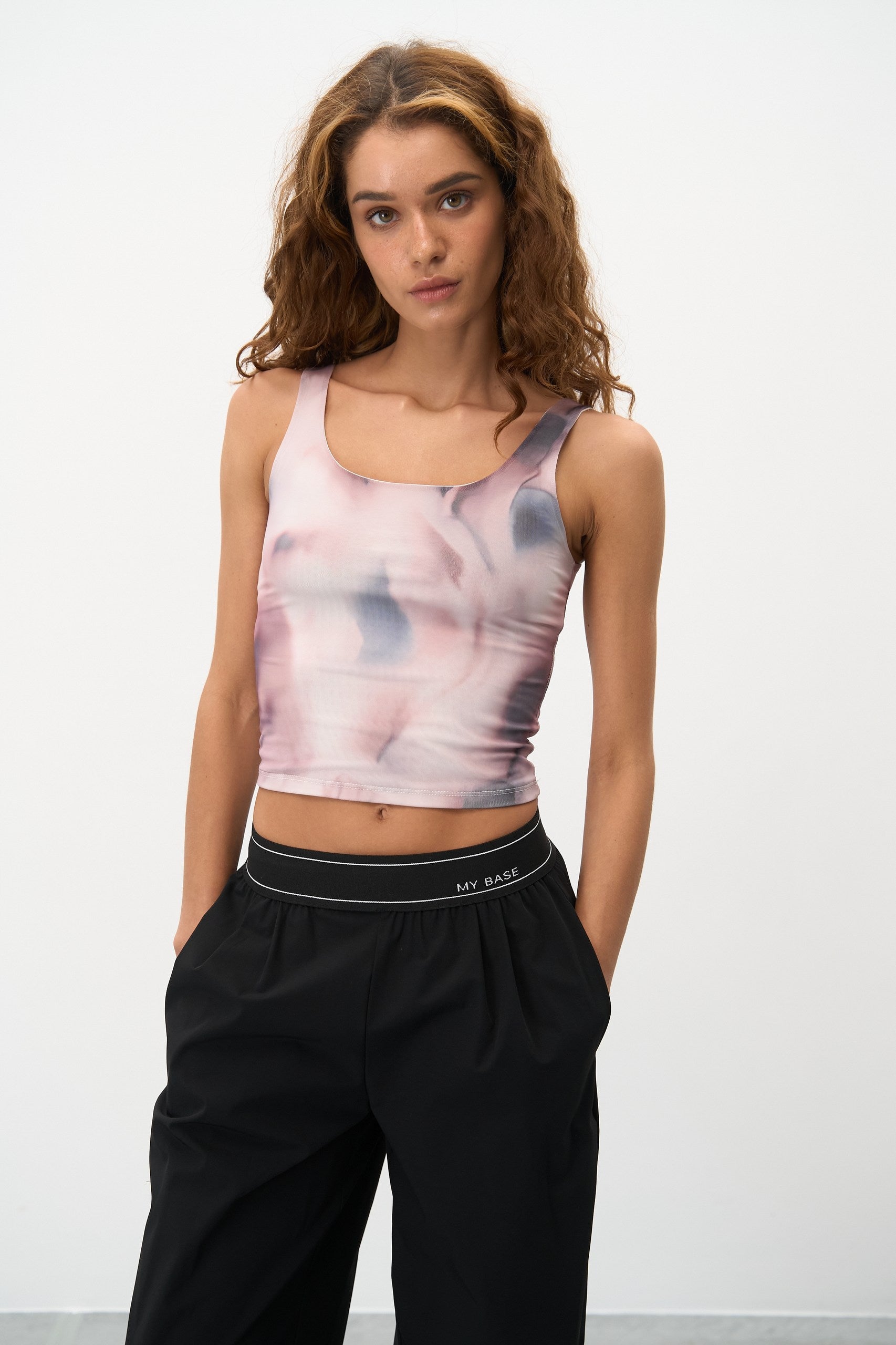 Pink Gradient Effect Tank Top - SOLMAR