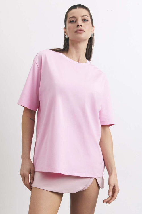 Loose-fit T-shirt, Baby Pink