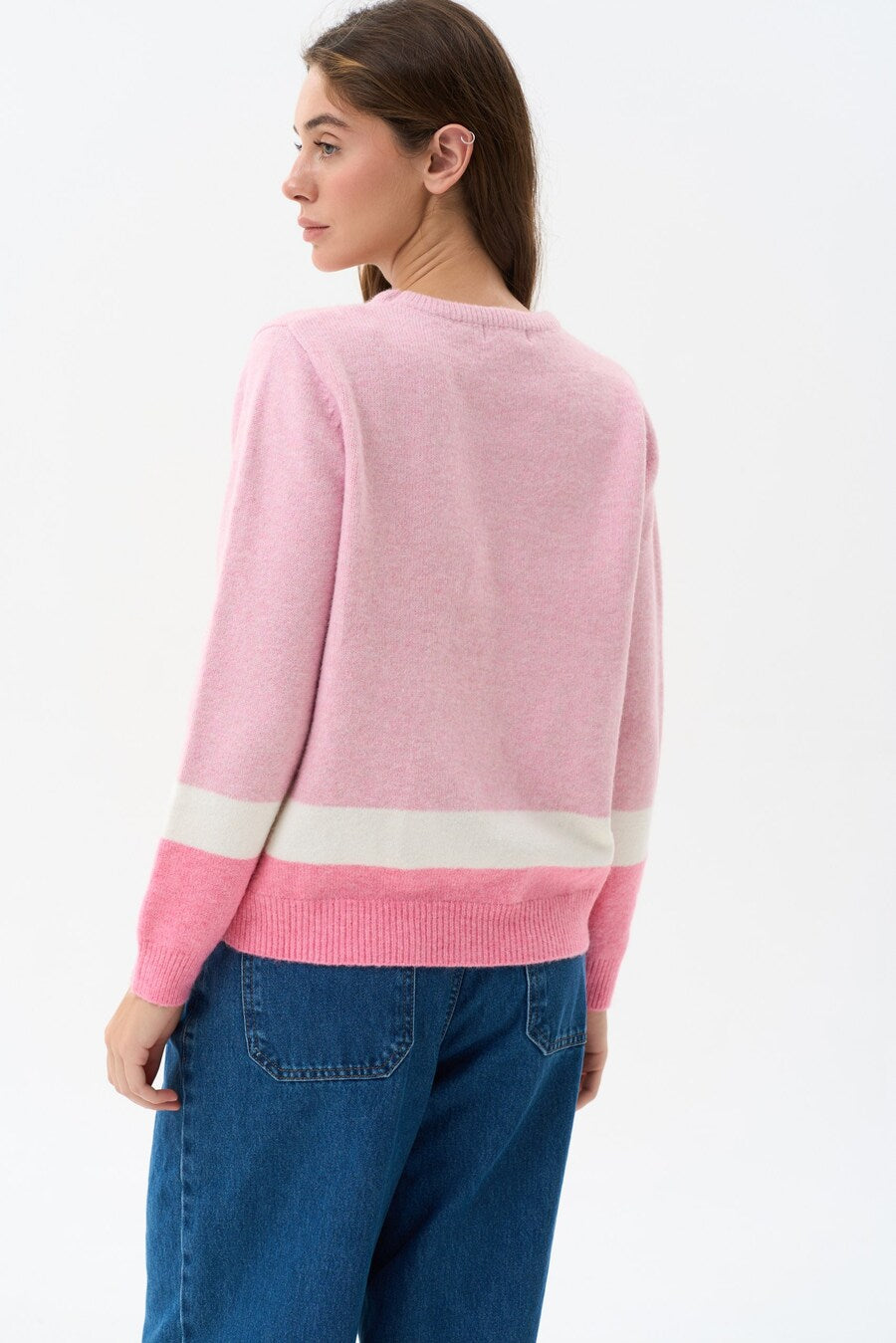 Pink sweater color block - SOLMAR