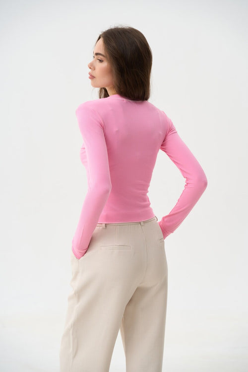 Pink longsleeve with buttons