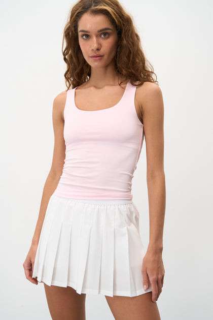 Powder Pink Basic Tank Top - SOLMAR