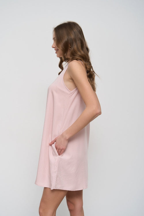 Pink Dress with Pockets - SOLMAR