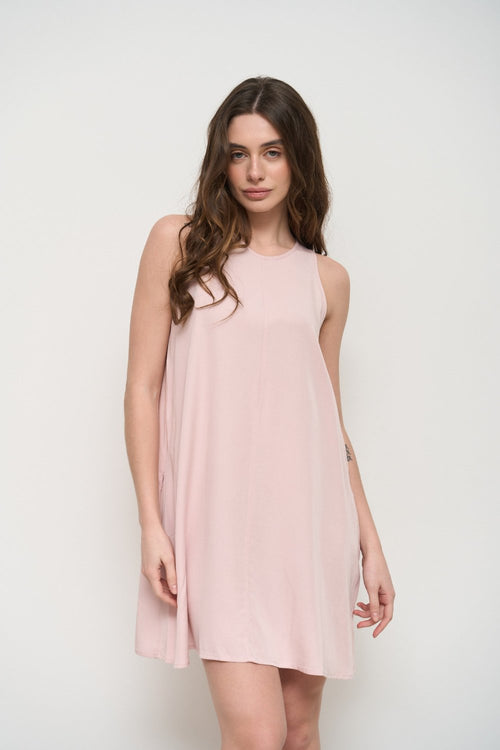 Pink Dress with Pockets - SOLMAR