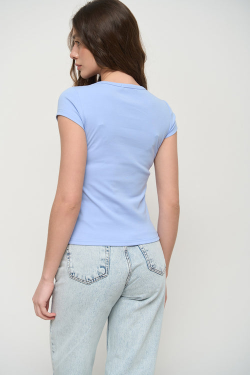 Blue Slim Fit T-Shirt - SOLMAR