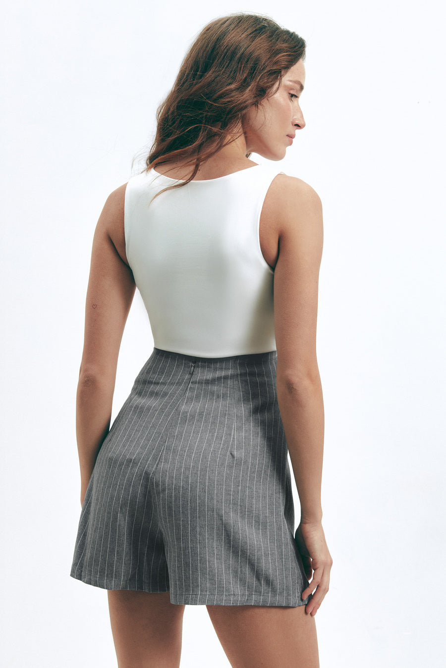 White Basic Tank Top - SOLMAR