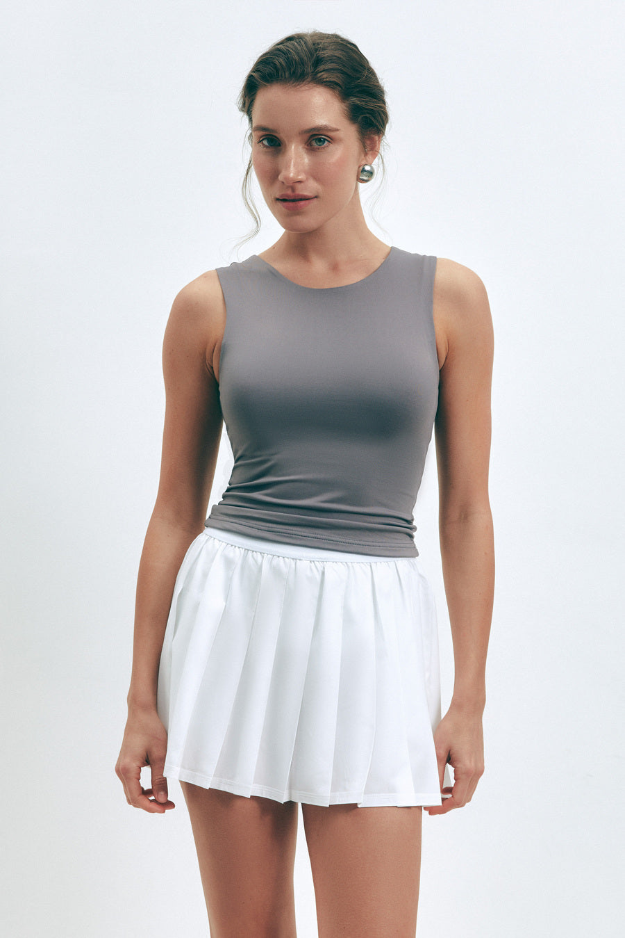 Grey Basic Tank Top - SOLMAR