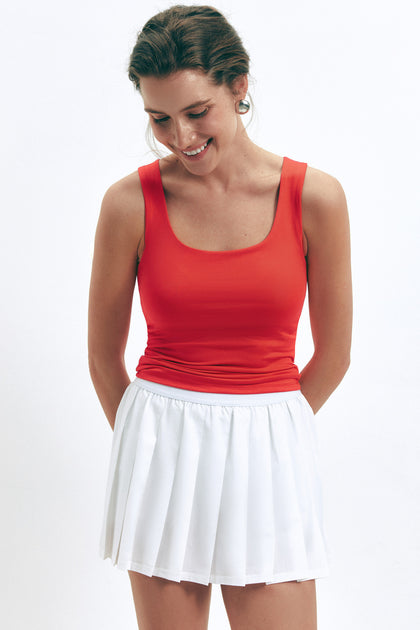 Red Basic Tank Top - SOLMAR