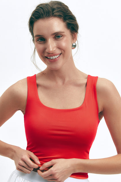 Red Basic Tank Top - SOLMAR