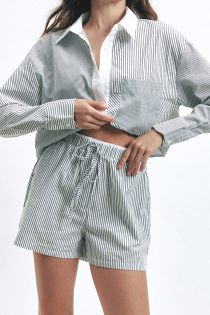 Striped Shorts with Pockets - SOLMAR
