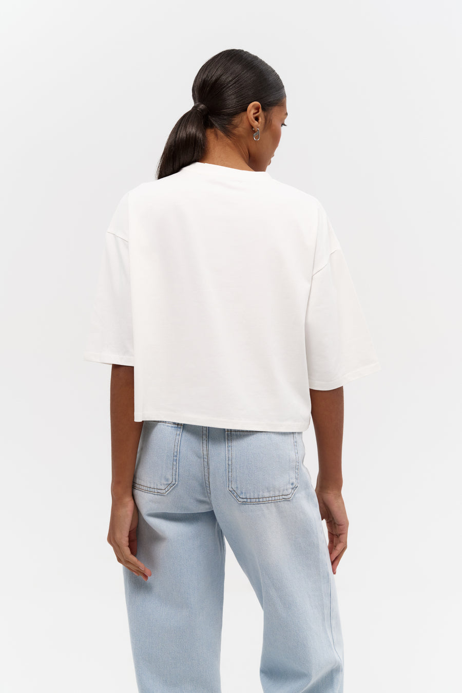 NEW White "Le Croissant" Print T-shirt - SOLMAR