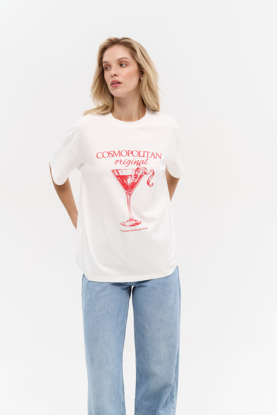 Red Print "Cocktail Hour" T-shirt - SOLMAR