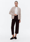 Zip knit bomber, Beige