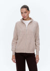 Zip knit bomber, Beige