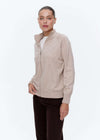 Zip knit bomber, Beige