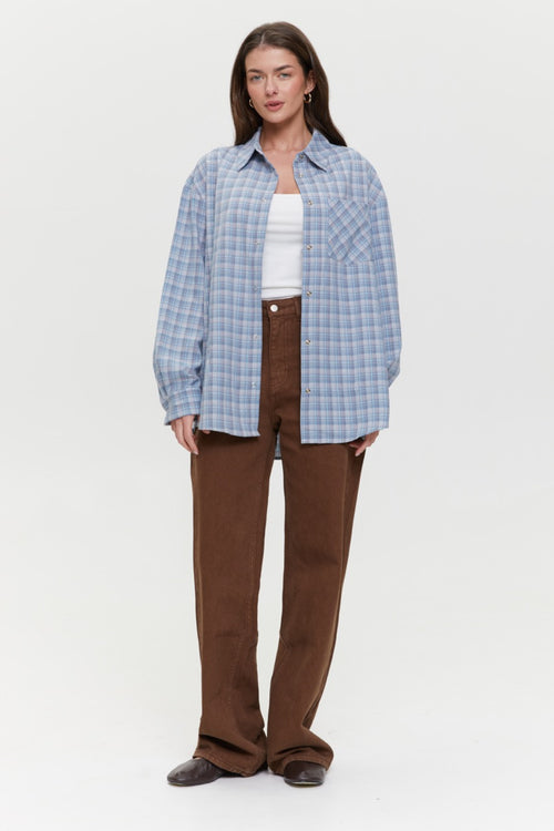 Grey Check shirt with pockets