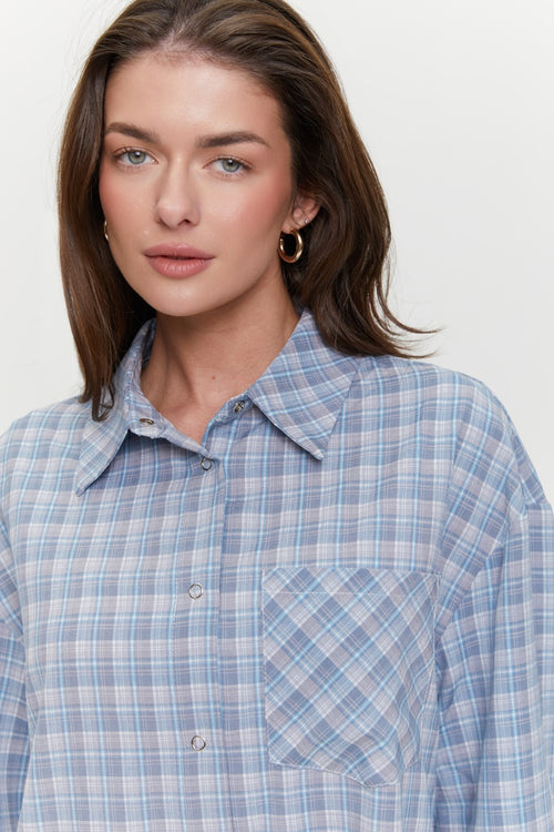 Grey Check shirt with pockets