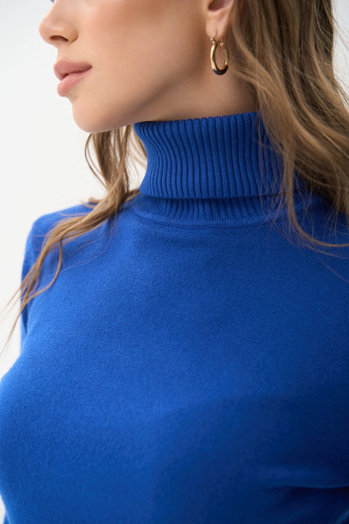 Turtleneck sweater in color blue - SOLMAR