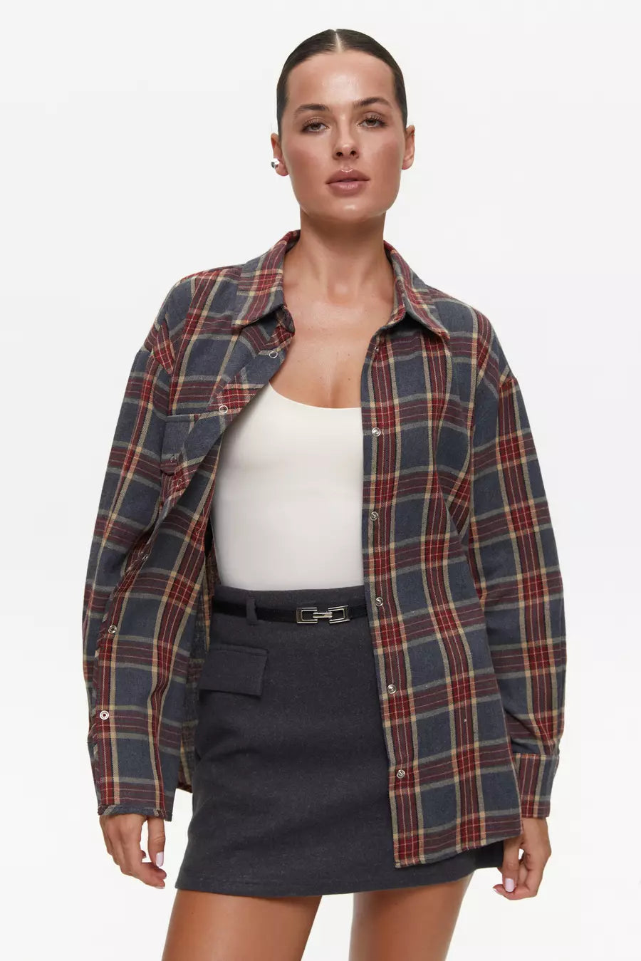 Red Large Check Shirt