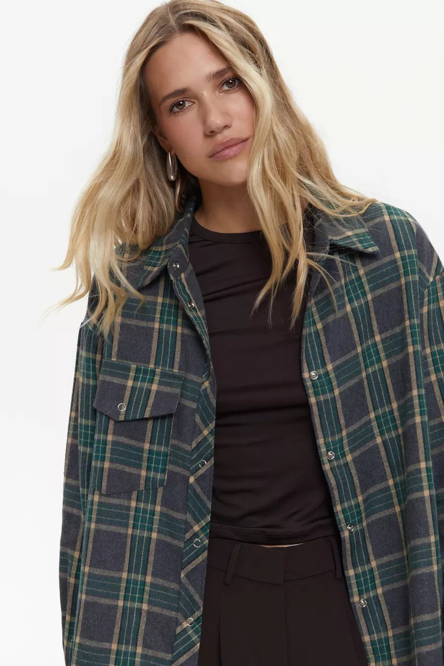 Green Large Check Shirt