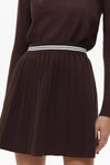 Brown Skirt with White Stripe