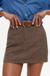 Brown Check Skirt