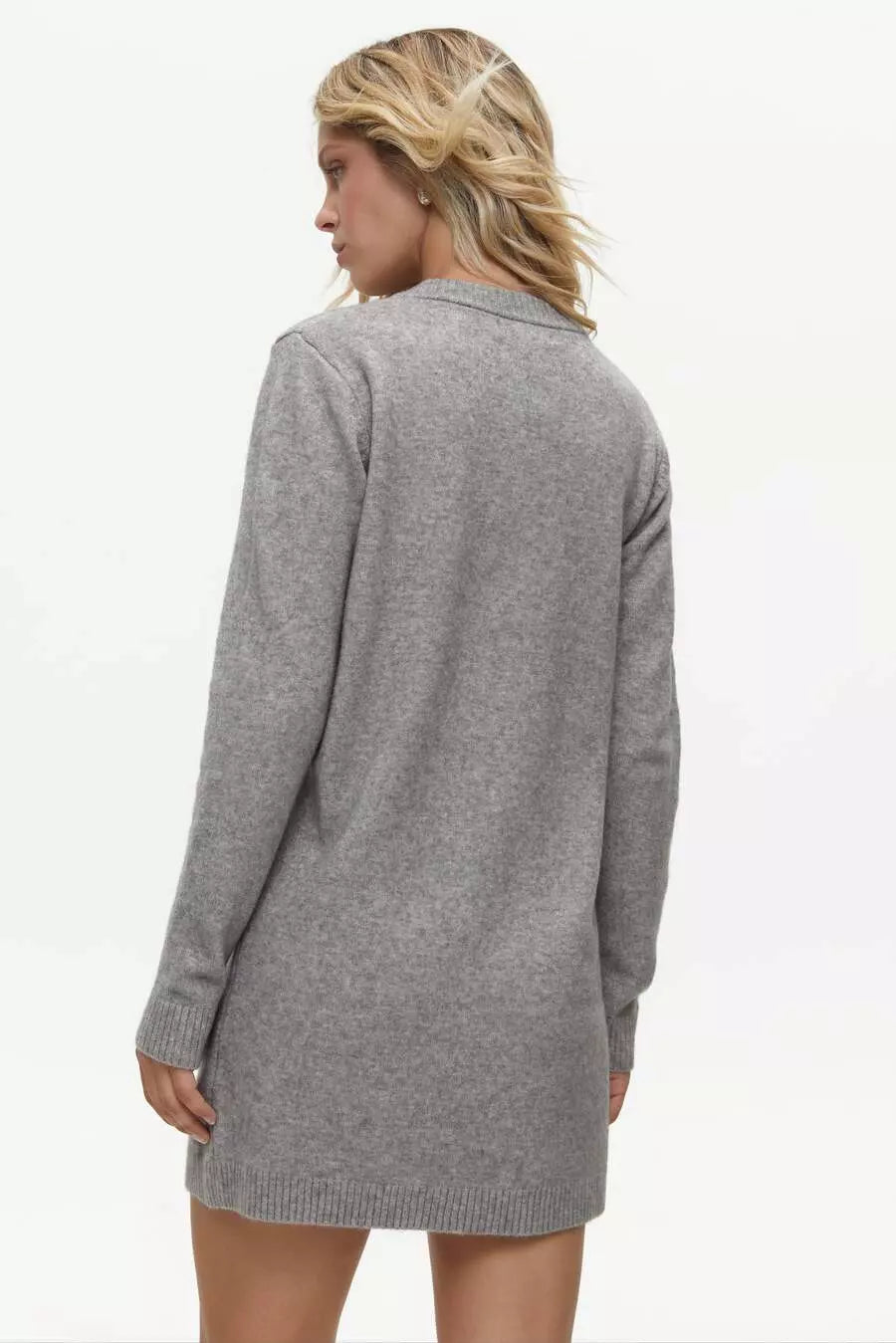 Grey Oversized Sweater Dress