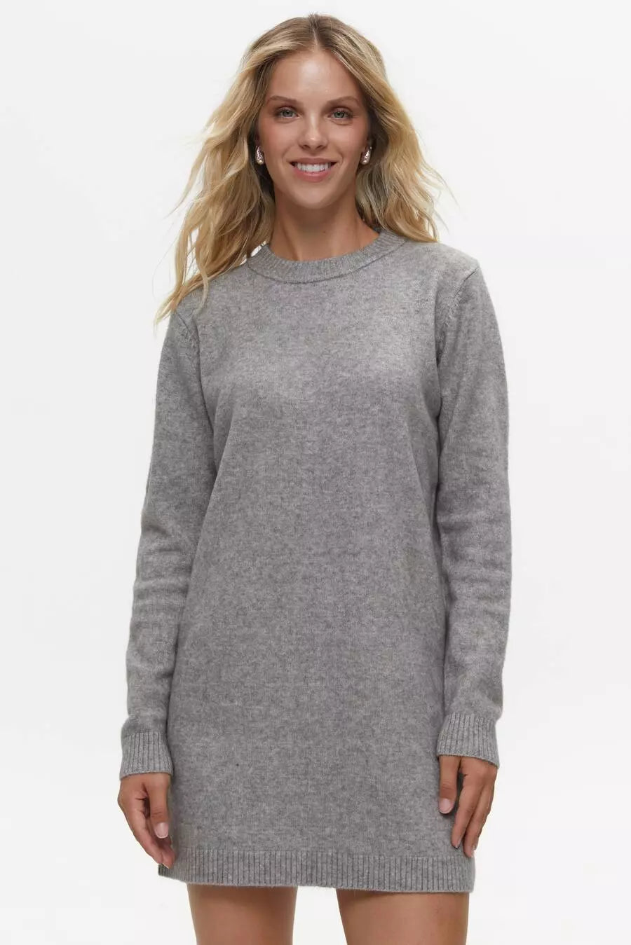 Grey Oversized Sweater Dress