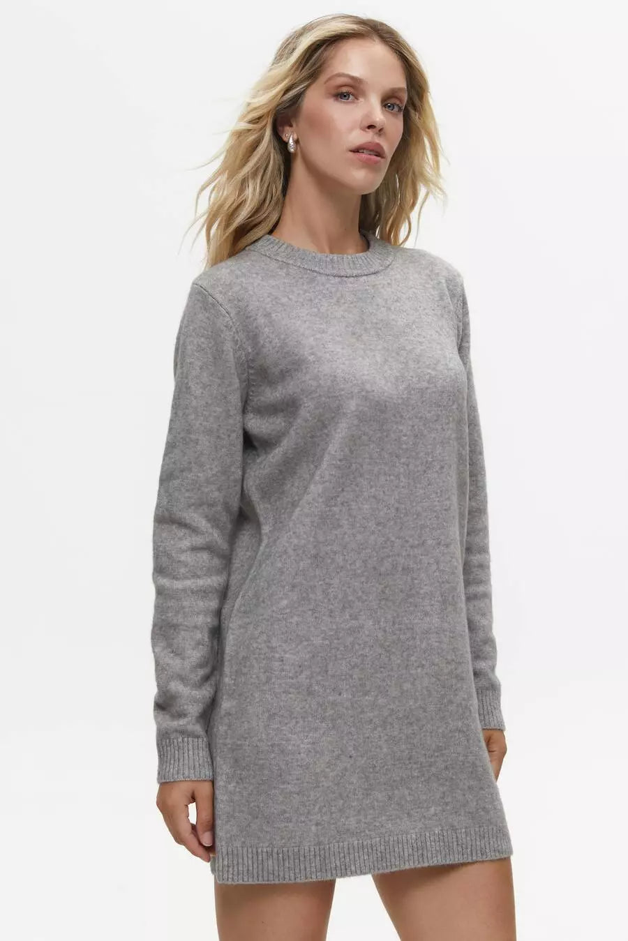 Grey Oversized Sweater Dress