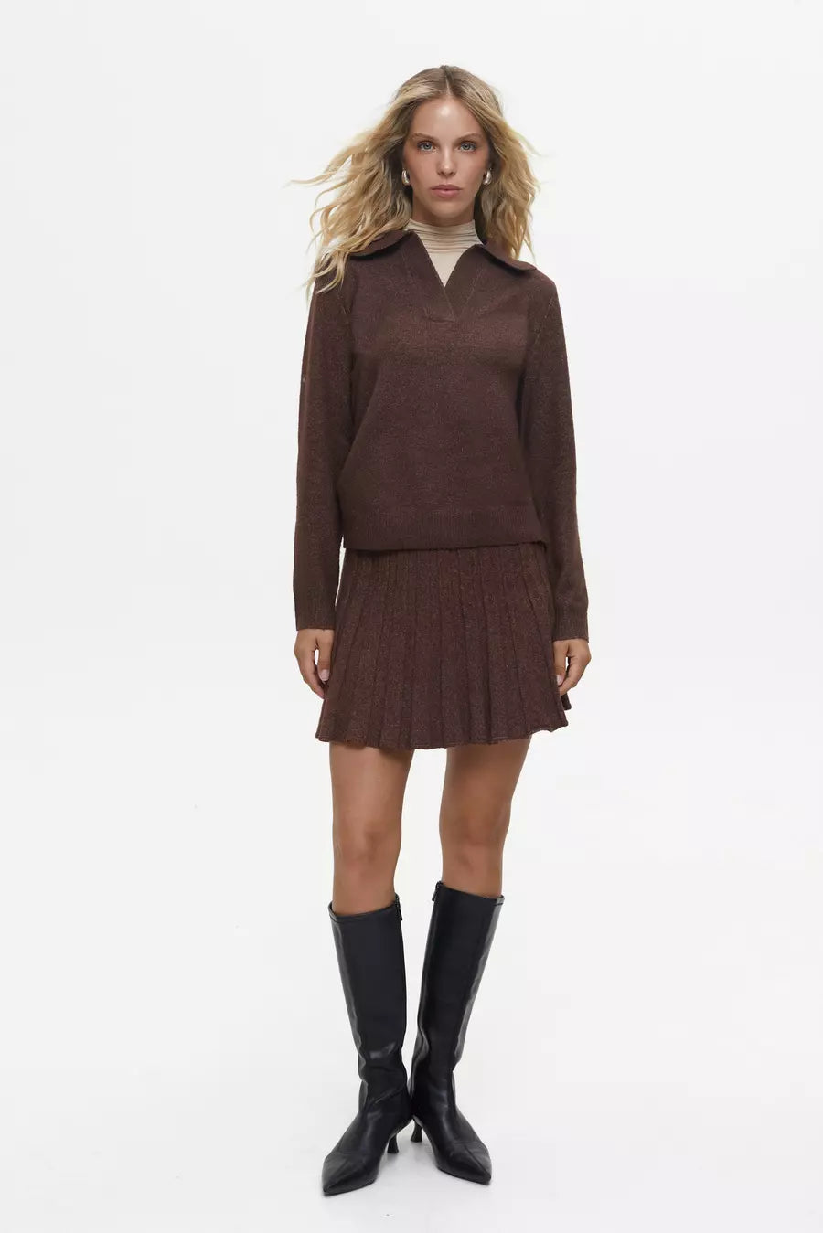 Brown Polo Sweater