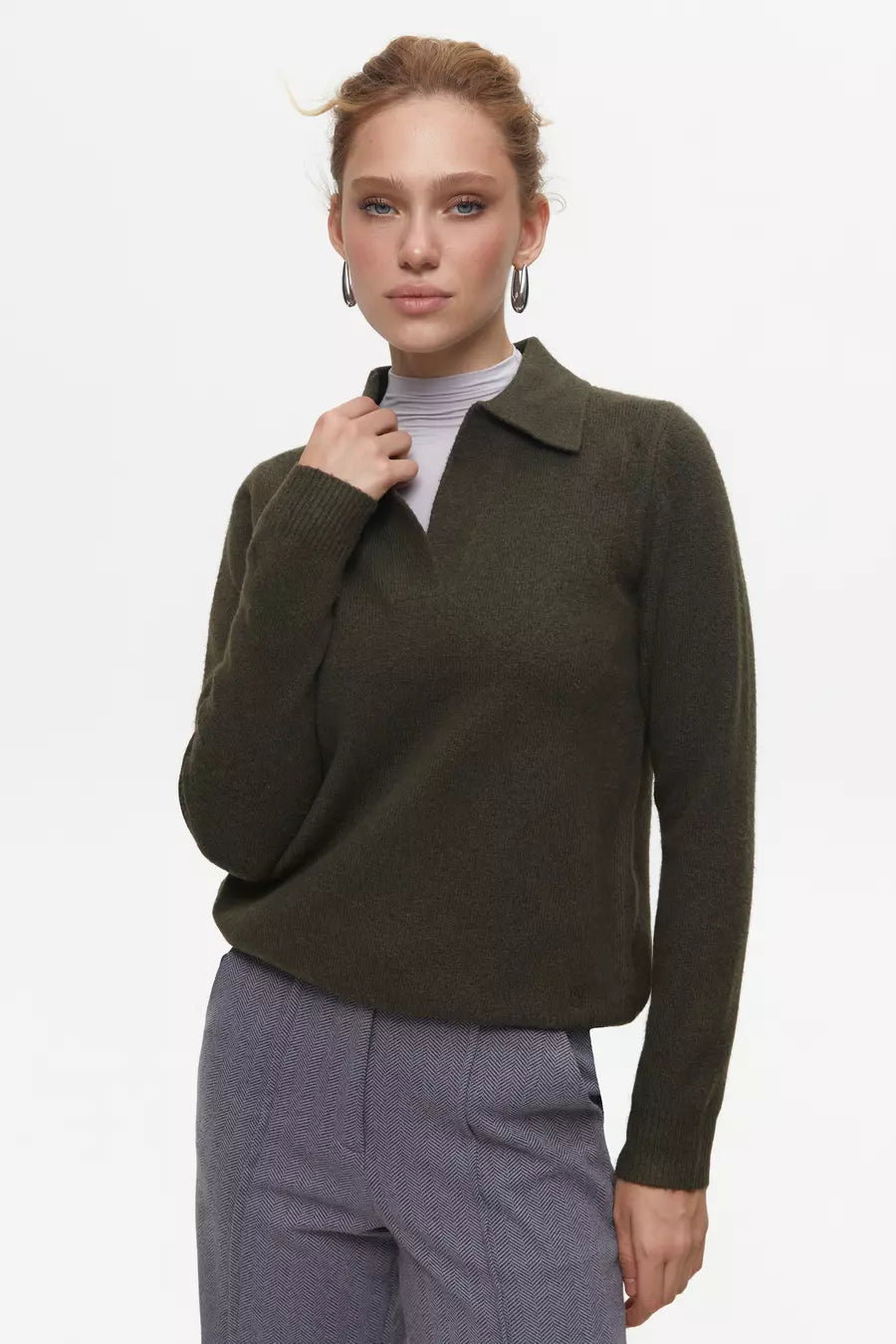 Green Polo Sweater