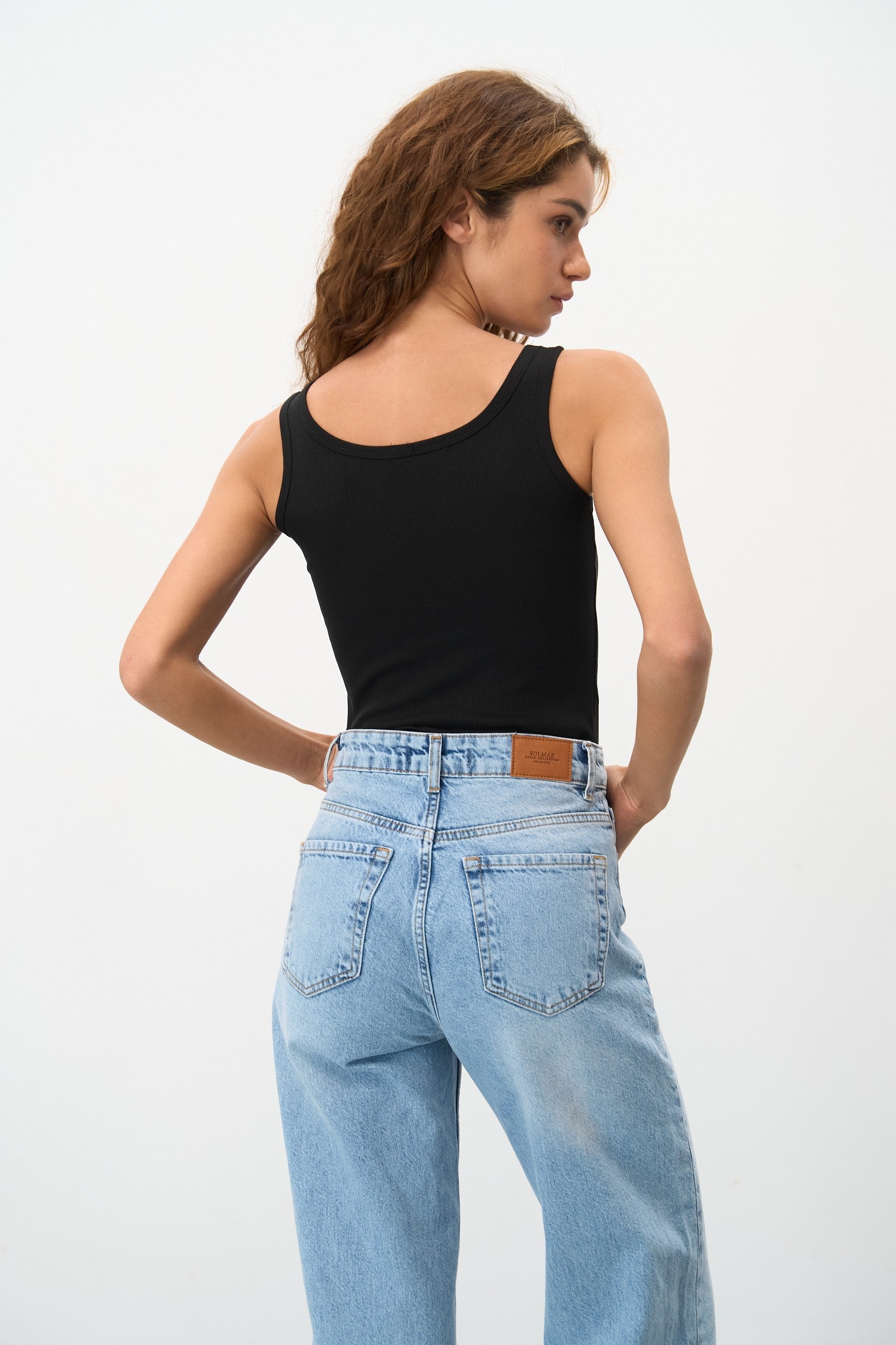 Tank Top with a Black Pocket - SOLMAR