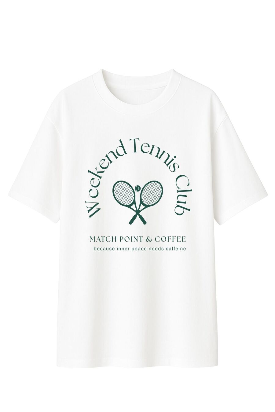 Tennis Club graphic T-shirt, White