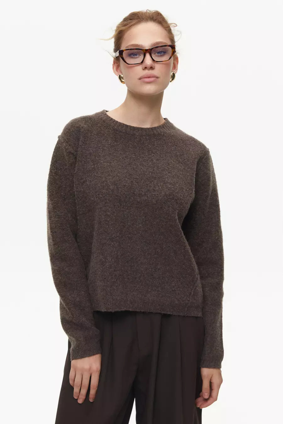Brown Crop Sweater