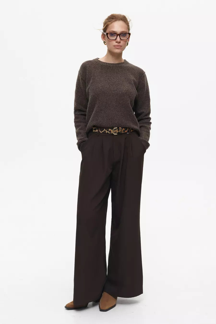 Brown Crop Sweater