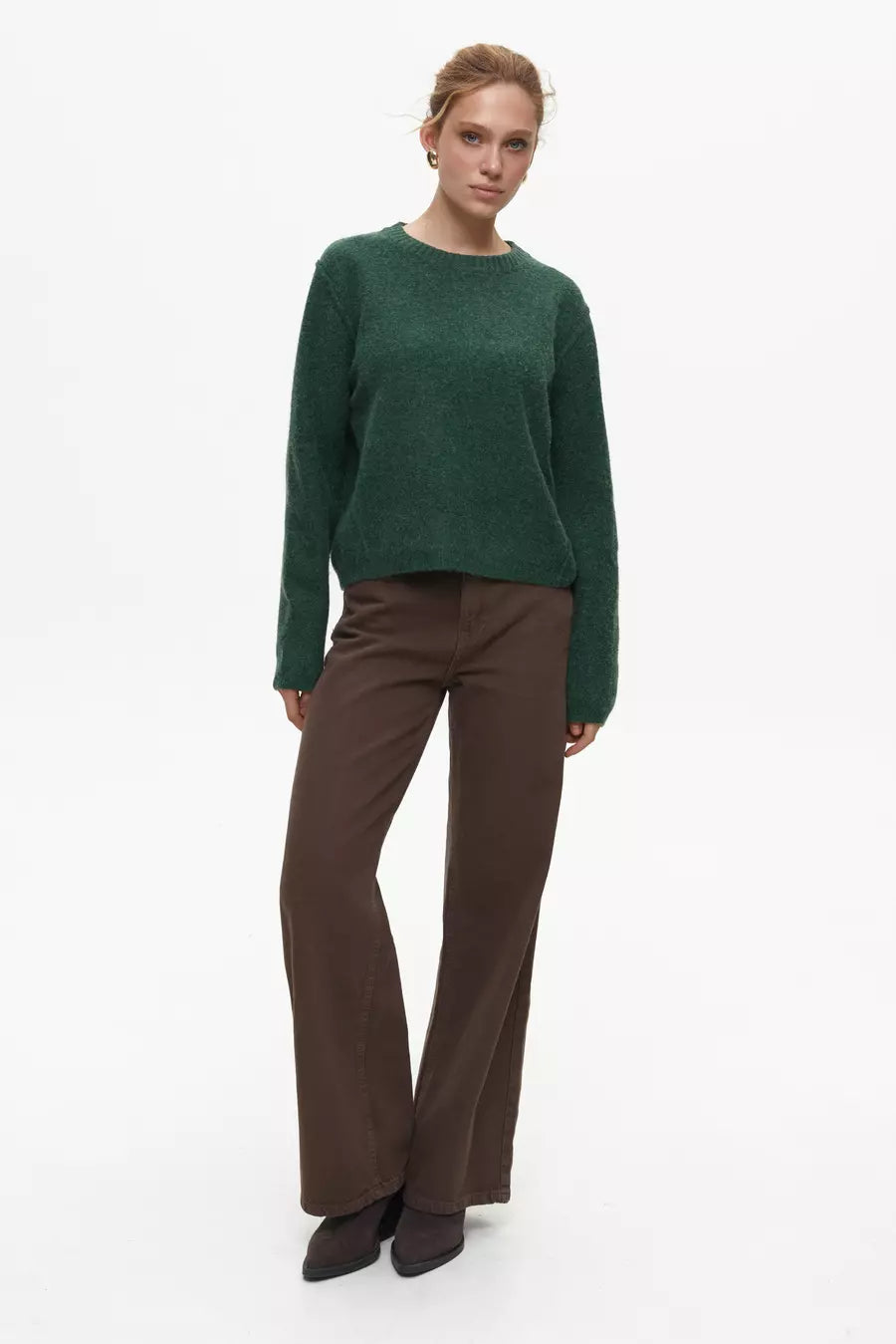 Green Crop Sweater